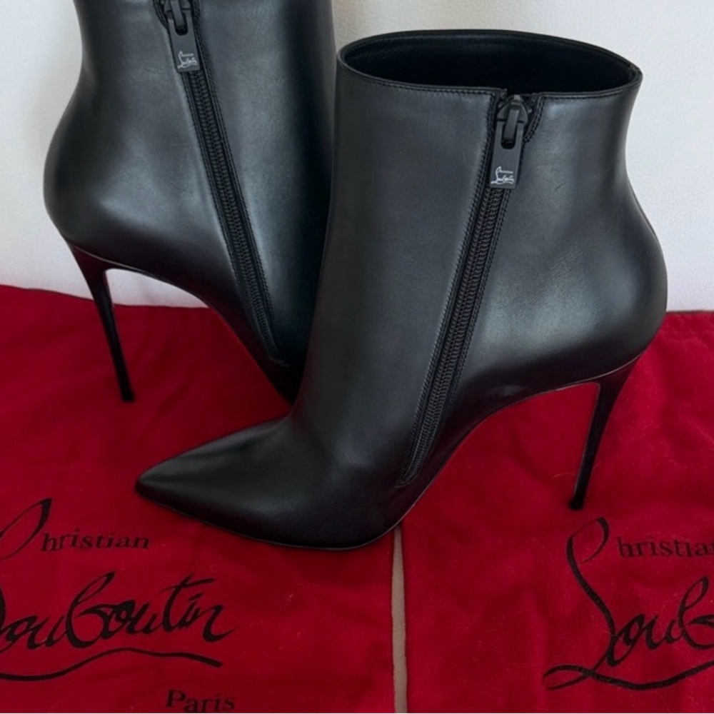 Christian Louboutin Sleek Black Heeled Boots